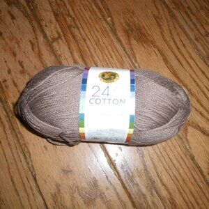 1 Skein 24/7 Cotton Lion Brand Yarns - Color Cafe Au Lait - 186 yds.